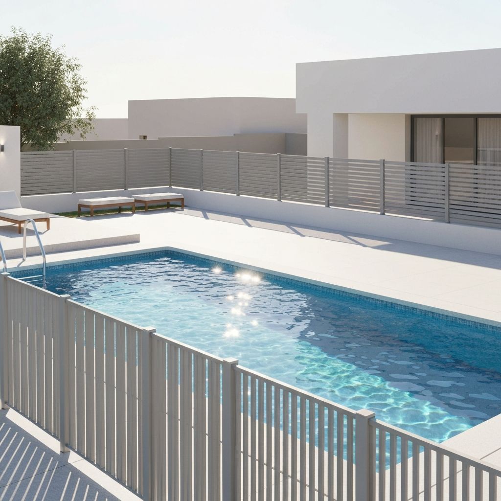 Contemporary Pool Fence