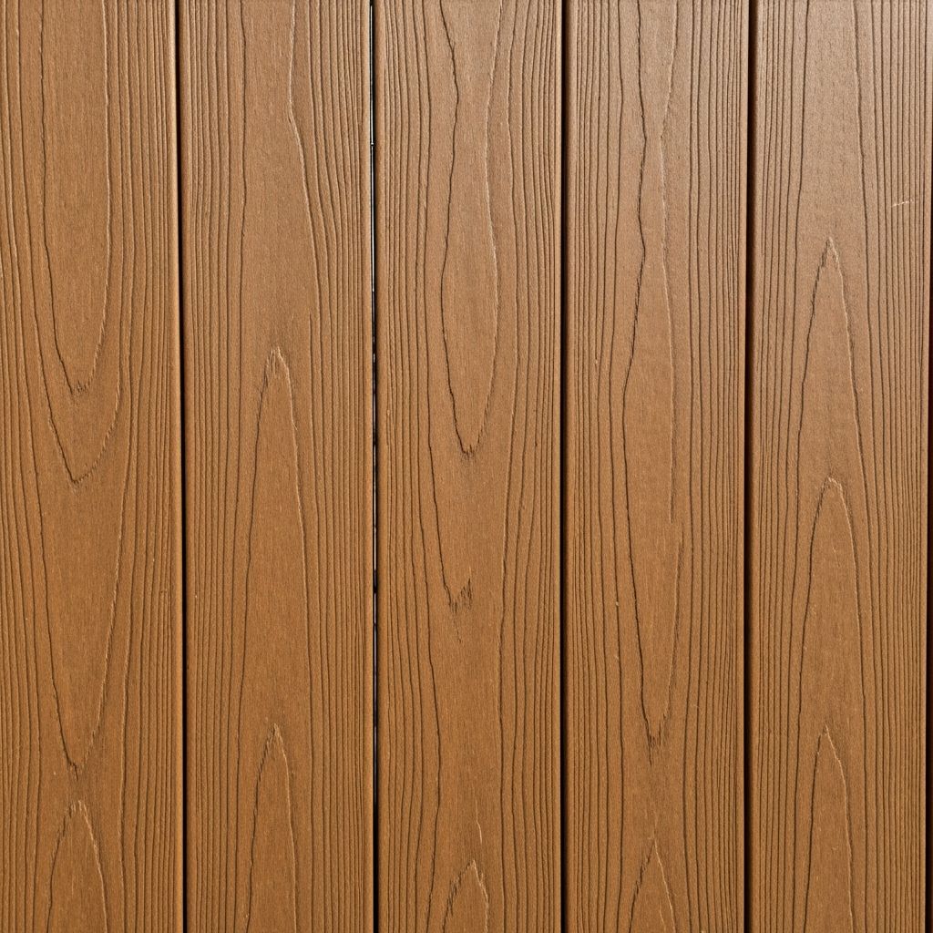 Teak WPC composite fence color option